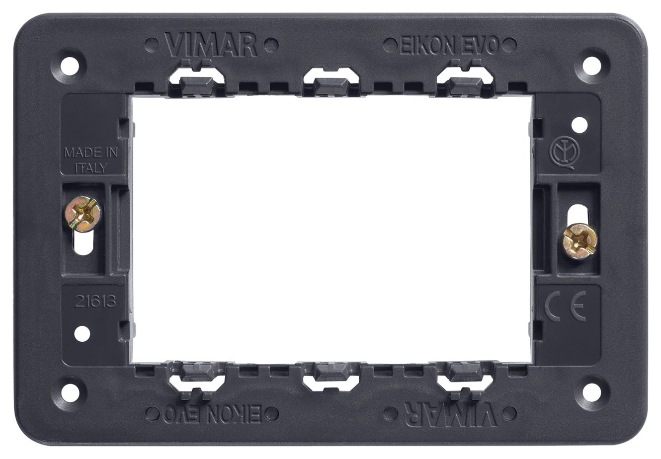 VIMAR - Supporto 3 Moduli con Viti per Scatole Elettriche