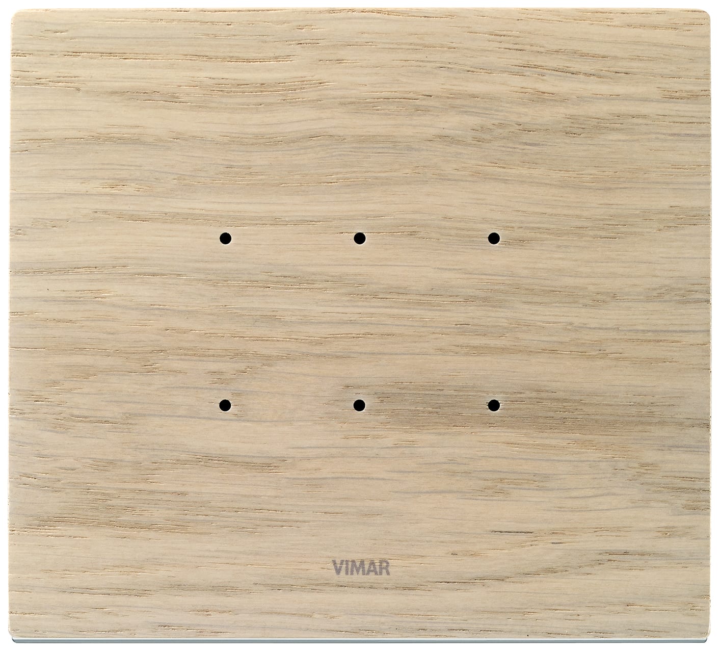 VIMAR - Placca Elettronica 3 Moduli in Legno Naturale Rovere Sbiancato