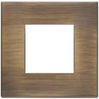 VIMAR - Placca 2 Moduli in Metallo Bronzo Antico Spazzolato