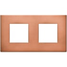 VIMAR - Placca 4 Moduli Interasse 71mm Rame Spazzolato Metallo Esclusivo