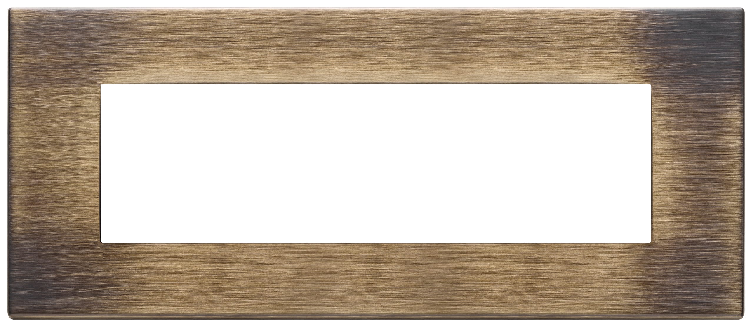VIMAR - Placca 7 Moduli in Metallo Bronzo Antico Spazzolato