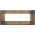 VIMAR - Placca 7 Moduli in Metallo Bronzo Antico Spazzolato
