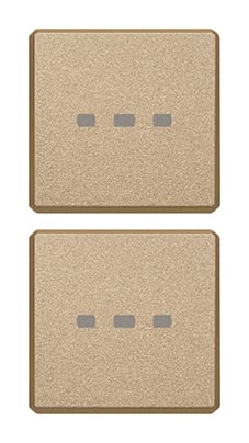 VIMAR - DUE TASTI FLAT NEUTRI ILLUM ORO SATINATO