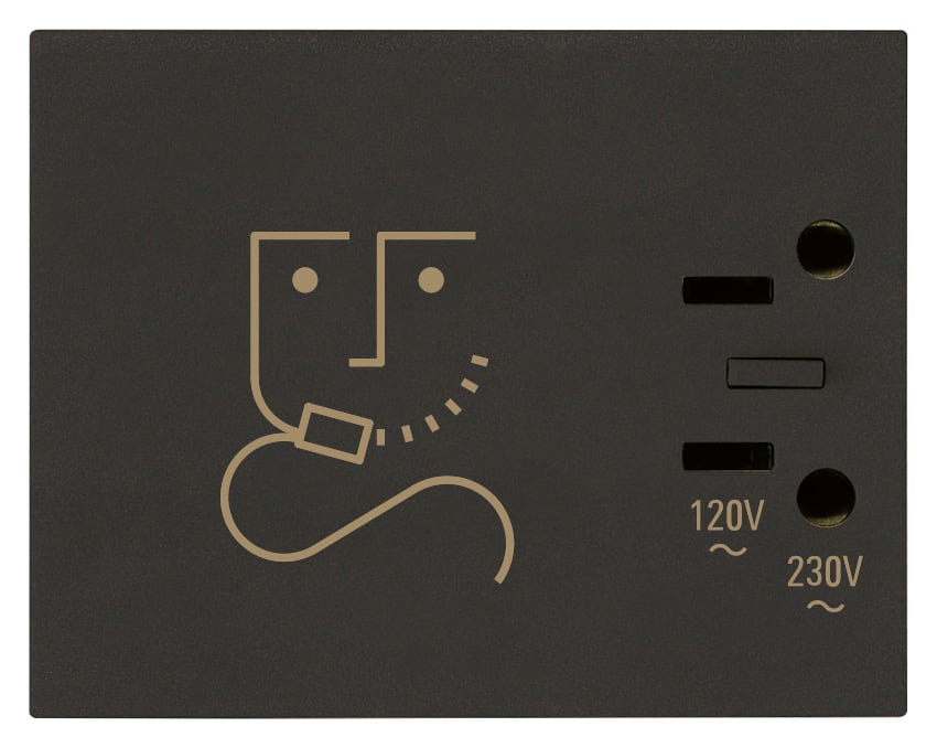 VIMAR - PRESA PER RASOIO 230V NERO