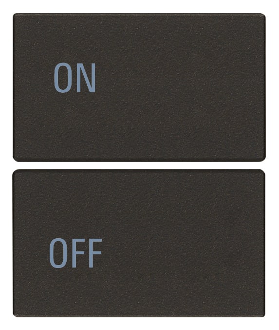 VIMAR - DUE MEZZI TASTI 2M SIMBOLI ON/OFF NERO