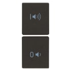 VIMAR - Due Mezzi Tasti On/Off Volume Nero Intercambiabili Modulo Simboli.