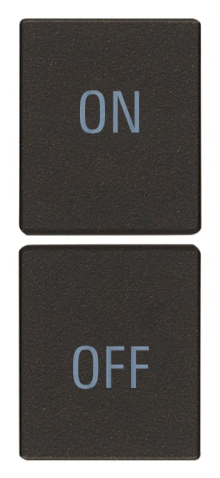 VIMAR - DUE MEZZI TASTI 1M SIMBOLI ON/OFF NERO