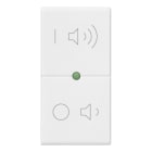 VIMAR - Tasto Intercambiabile 1 Modulo per Pulsanti Basculanti con Simboli On/Off e Regolazione Volume Bianco