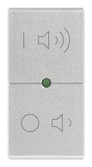 VIMAR - Tasto Intercambiabile 1 Modulo Simboli On/Off Volume Silver Bianco