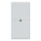 VIMAR - Tasto Neutro Pulsante Basculante Silver - Ricambio Intercambiabile Modulo 1M