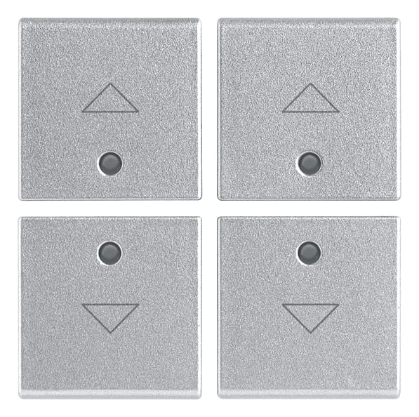 VIMAR - Quattro Mezzi Tasti Intercambiabili 1 Modulo Freccia Direzionale Silver