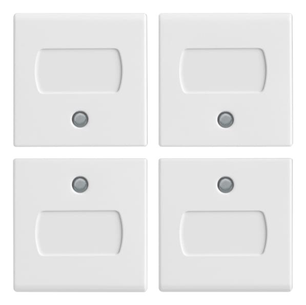 VIMAR - QUATTRO MEZZI TASTI 1M ETICHETTA BIANCO