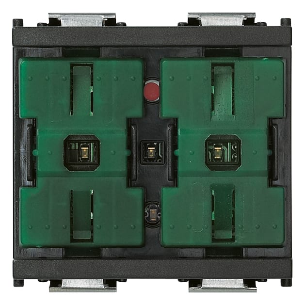 VIMAR - Ricambio Comando Pulsanti Basculanti e Attuatore Tapparelle Grigio - 2 Moduli