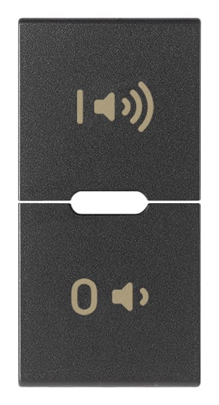 VIMAR - Tasto Intercambiabile 1 Modulo Grigio Simboli On/Off I Regolazione Volume