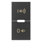 VIMAR - Tasto Intercambiabile 1 Modulo Grigio Simboli On/Off I Regolazione Volume