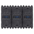 VIMAR - Ricambio Comando Pulsanti Basculanti + Attuatore Tapparelle con Uscita a Relè, Tasti Intercambiabili 1 o 2 Moduli - 3 Moduli