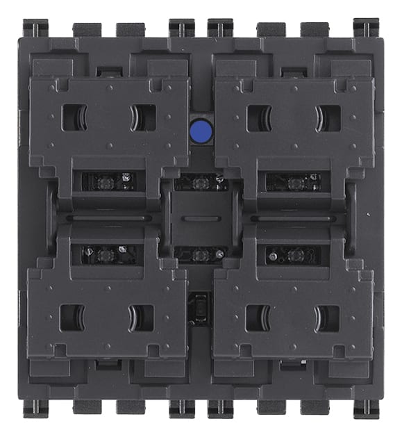 VIMAR - Comando a Quattro Pulsanti KNX - Apparecchio Standard con Individuazione al Buio, 2 Moduli