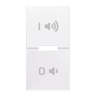 VIMAR - Tasto Intercambiabile 1 Modulo per Pulsanti Basculanti Bianco con Simboli On/Off, I e Regolazione Volume