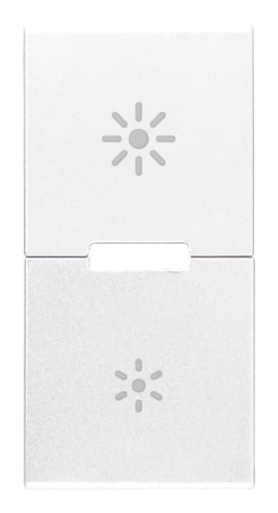 VIMAR - Tasto Regolaz. Universale Bianco - Ricambio Intercambiabile 1 Modulo, Simboli Dimmer, Pulsanti Basculanti