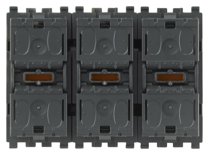 VIMAR - Tre Pulsanti Basculanti con Attuatore per Tapparelle e Comando a Relè da 0,6 a 3,5 A 120-230 V~ con Tasti Intercambiabili