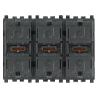 VIMAR - Tre Pulsanti Basculanti con Attuatore per Tapparelle e Comando a Relè da 0,6 a 3,5 A 120-230 V~ con Tasti Intercambiabili