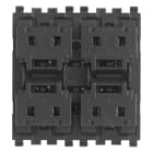 VIMAR - Comando a Quattro Pulsanti KNX - Apparecchio Standard con Individuazione al Buio, Mezzi Tasti - 2 Moduli