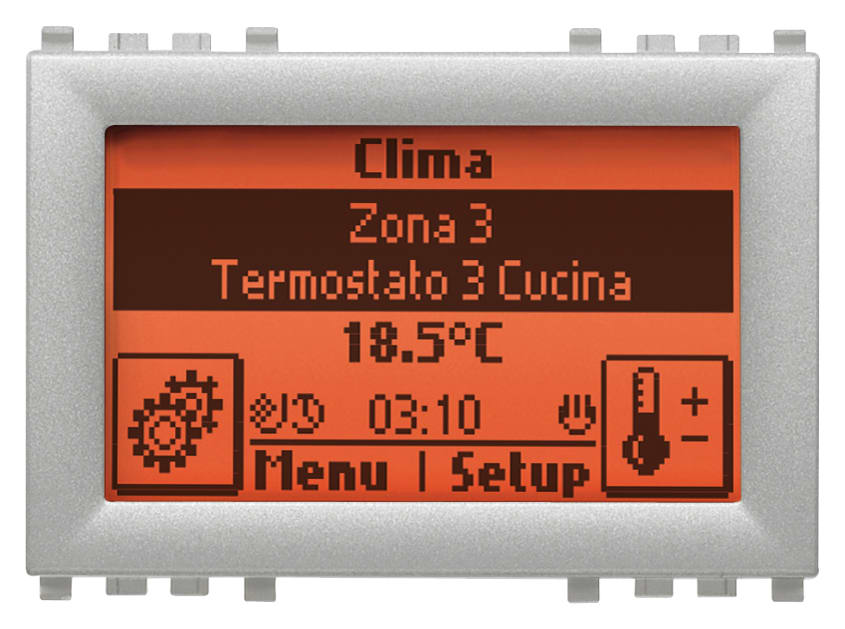 VIMAR - Centrale touch screen 3M Next, ricambio centrale di controllo domotica, monocromatico, 1 ingresso sensore temperatura, accessori V51923 e V51921.