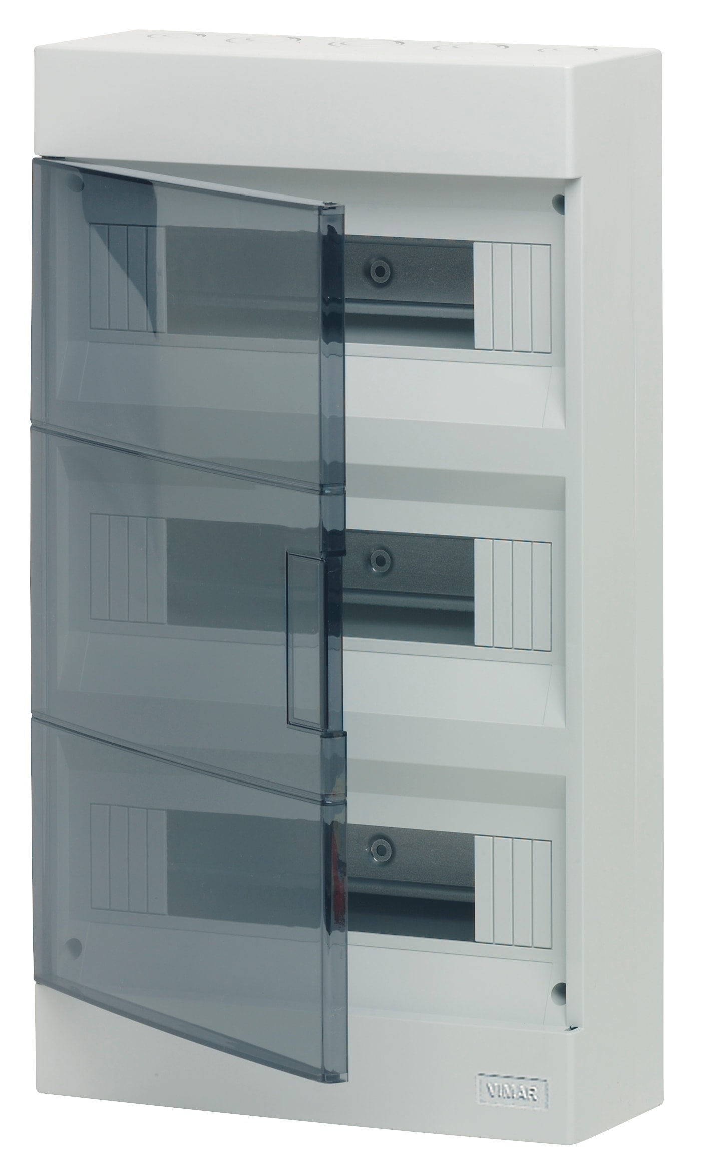 VIMAR - Centralino Parete 36M IP40 Grigio con Portello Trasparente a Cerniera Verticale