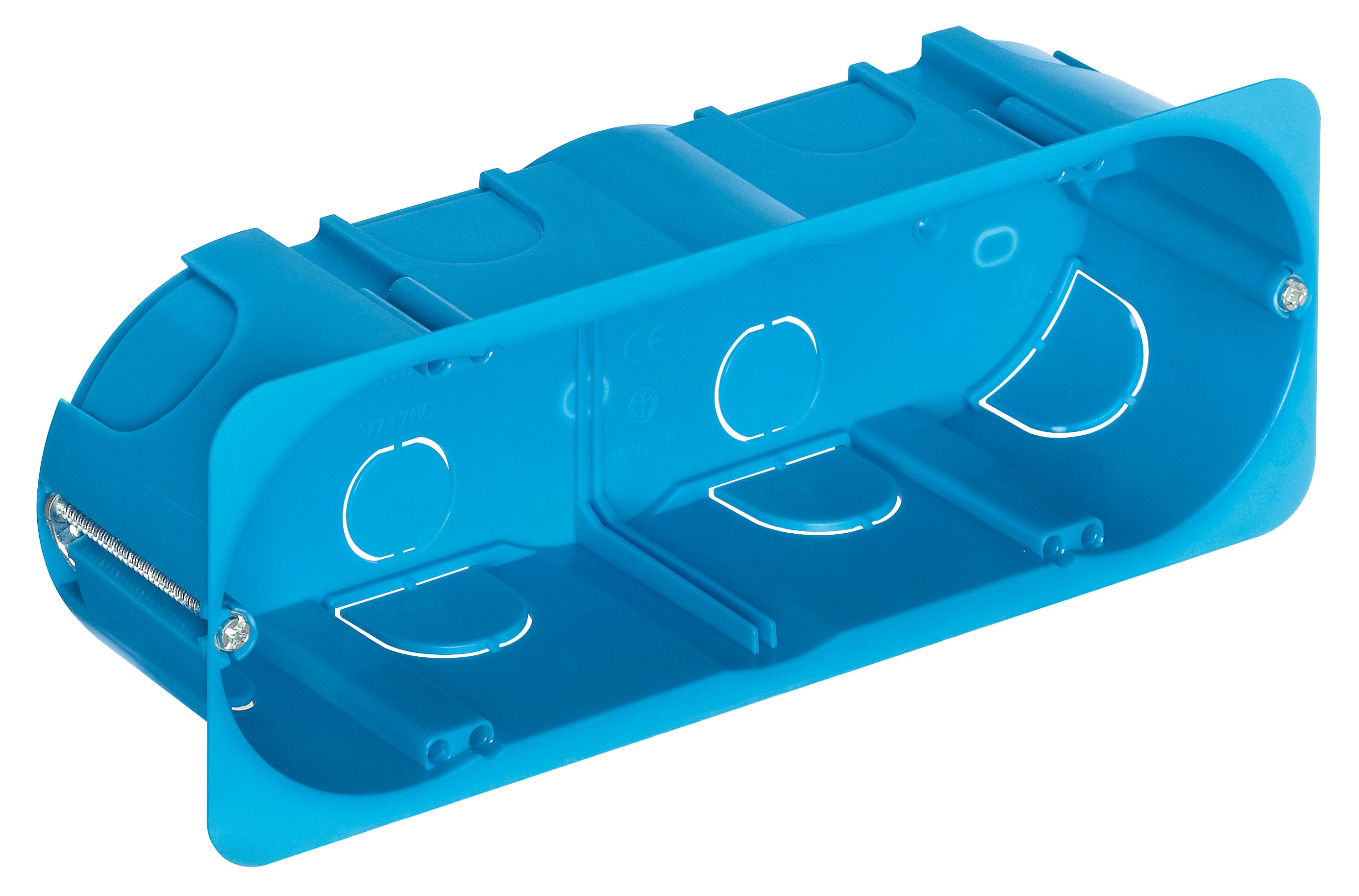 VIMAR - Scatola da Incasso 6-7 Moduli Azzurro per Pareti Leggere con Resistenza al Calore 850°C