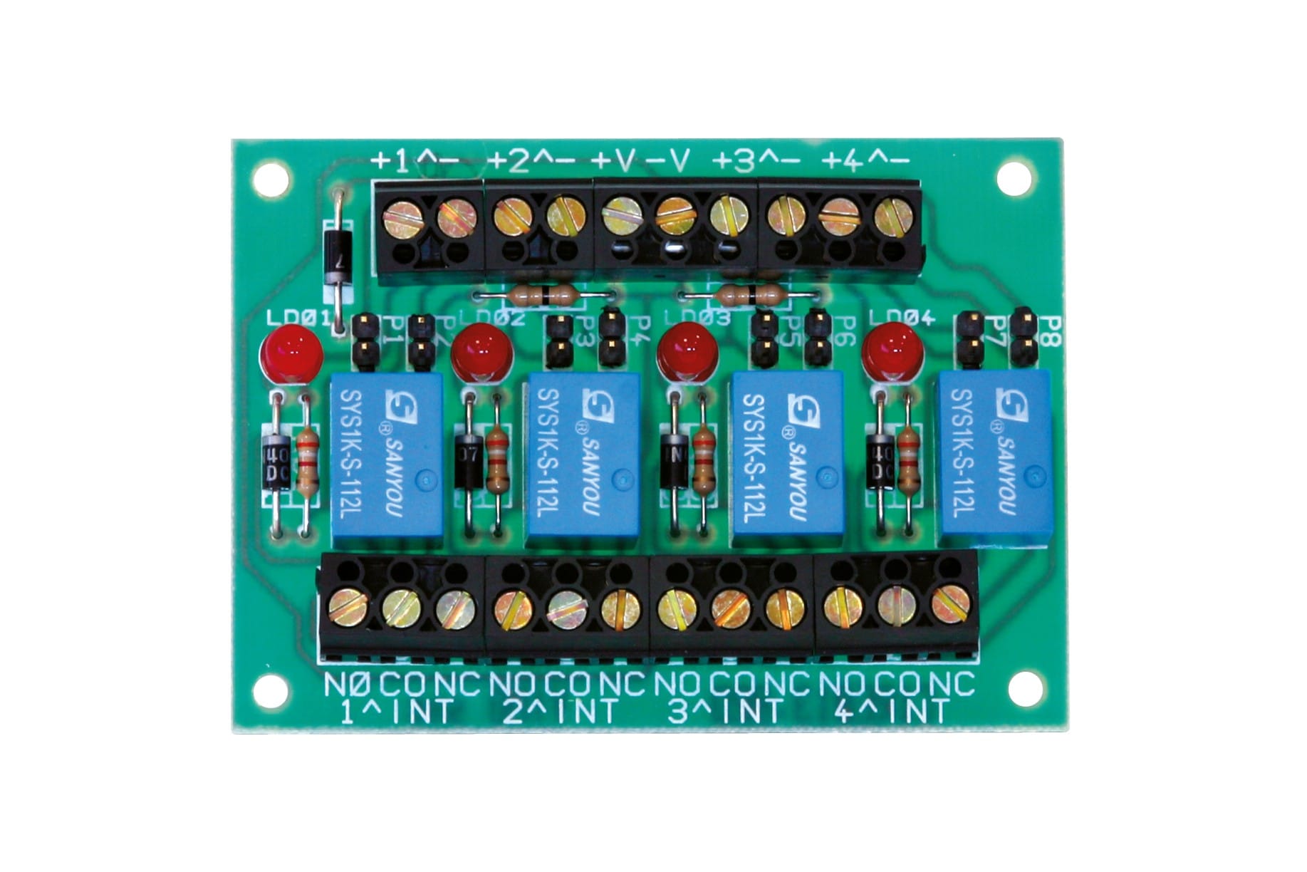 VIMO ELETTRONICA - Scheda interfaccia relè 12V 3A a 4 relè indipendenti