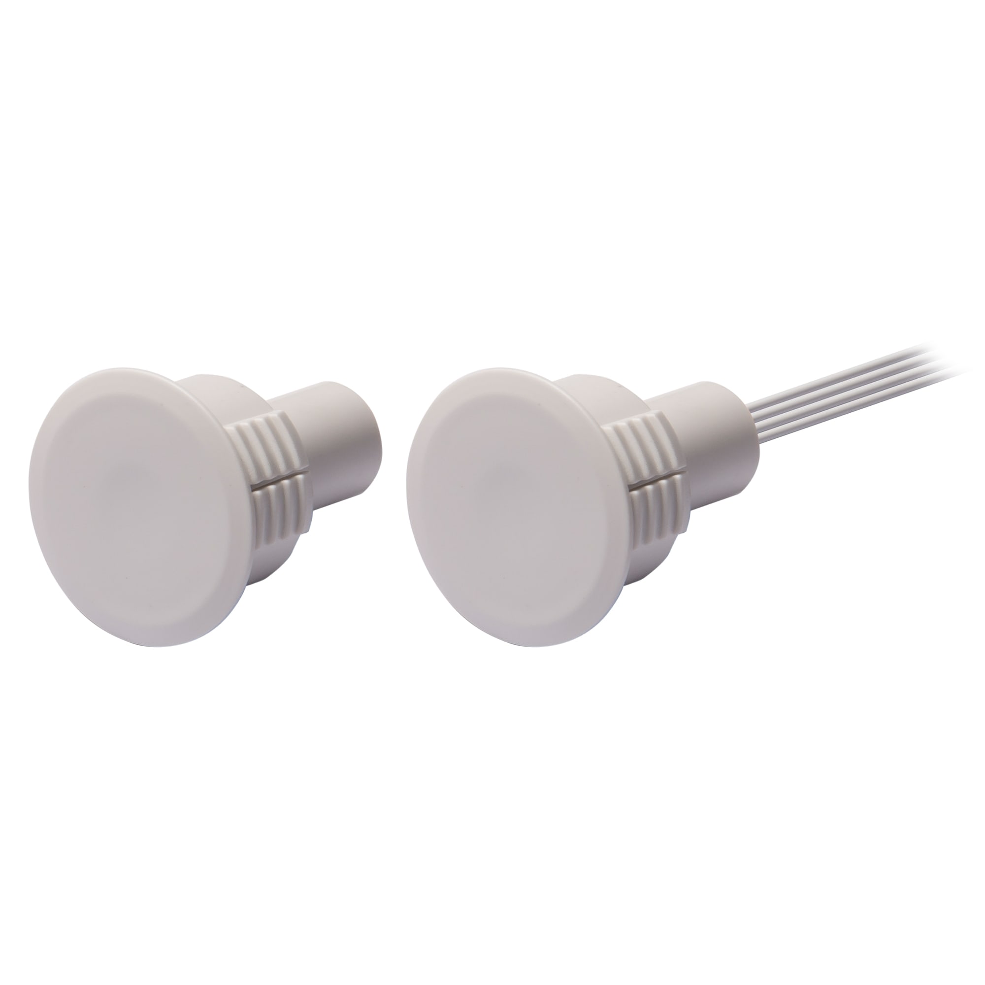 VIMO ELETTRONICA - Contatto ABS bianco incasso porte in ferro Ø20 mm Certif.IMQ grado.2 Cl.IV