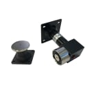 VIMO ELETTRONICA - Elettromagnete con portata 50 Kg per porte tagliafuoco con staffa da parete/pavimento 15 cm