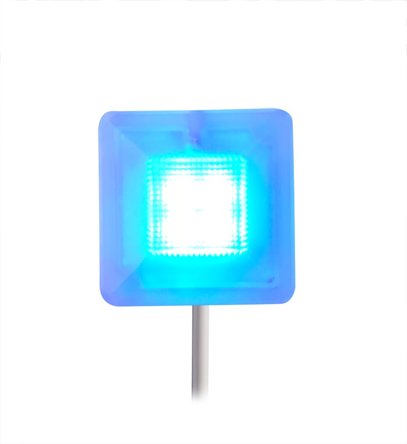 VIMO ELETTRONICA - Segnalatore power led 12/24V IP67 a luce fissa/lampeggiante blu