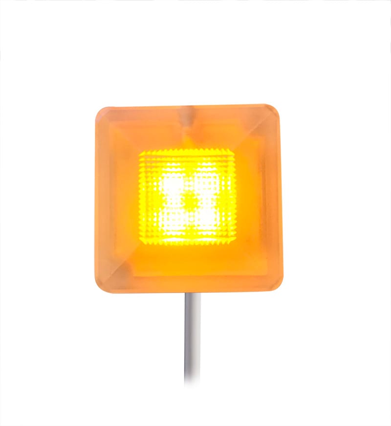 VIMO ELETTRONICA - Segnalatore power led 12/24V IP67 a luce fissa/lampeggiante giallo