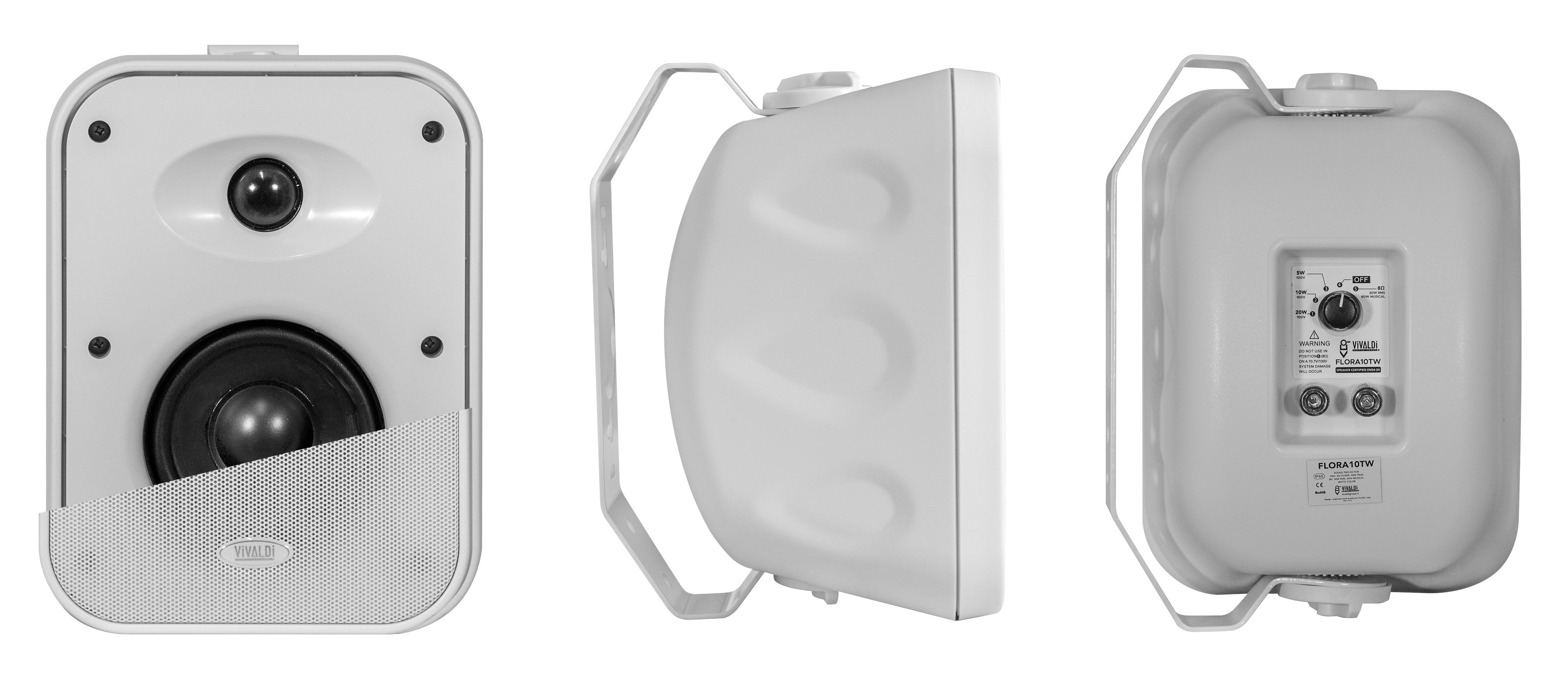 VIVALDI - VIVALDI EN54_DIFF 20W/100V 30W/8OHM WHIT FLORA10TW
