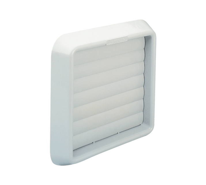 VORTICE - GGR 120/125 griglia a gravità da installare a parete impedisce rientro aria e oggetti fabbricata in resina termoplastica antiurto resistente UV.