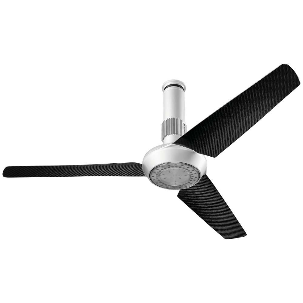 VORTICE - Nordik air design 140-17 bianco ventilatori da soffitto reversibili con pale in fibra di carbonio motore silenzioso LED regolabili telecomando.