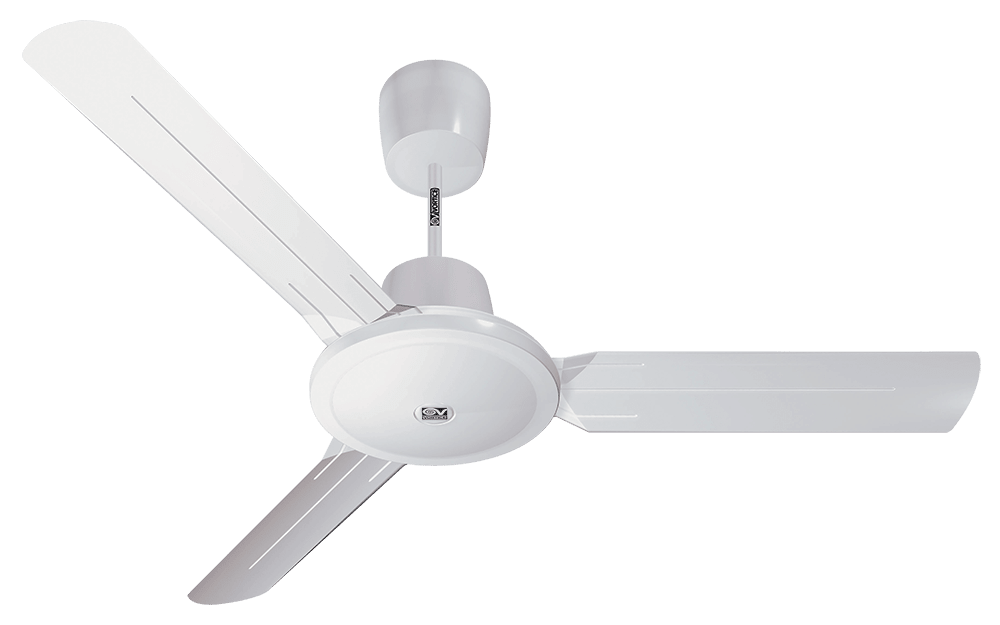 VORTICE - Ventilatore da soffitto Nordik Evolution R 120/48 bianco, pale 1200 mm, motore monofase reversibile, portata 13.810 m3/h, 3 pale acciaio.