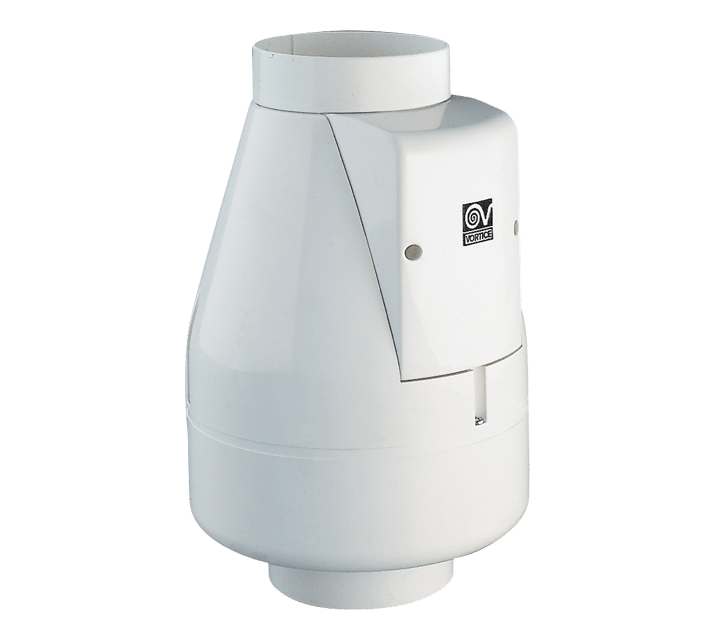 VORTICE - Axial K aspiratori centrifughi per cappa in resina plastica UV resistant, diametro 100 mm, motore protetto, portata 135 m3/h regolabile.