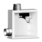 VORTICE - Aspiratore centrifugo QE-B I K90 S 2L, condotto con scatola refrattaria, bocchetta acciaio, serranda antifuoco K90, valvola TUV, diametro 80 mm.