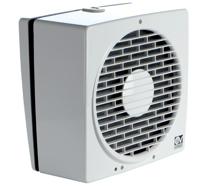 VORTICE - Vortice 300/12 AR-LL-S aspiratori elicoidali da muro e vetro, installazione finestra/parete, reversibili, serranda automatica, resina ABS.