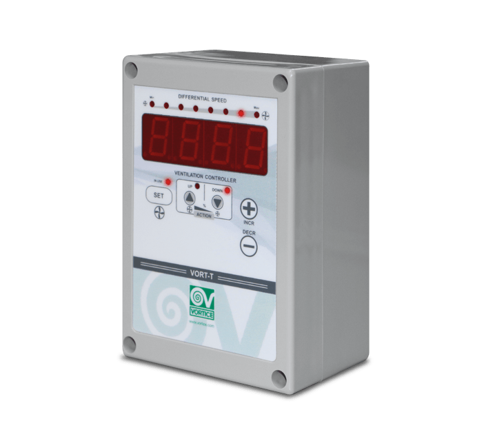 VORTICE - Vort T regolatore velocità multiplo per ventilatori Vortice HVLS Super Blade, controlla fino a 20 ventilatori, manuale o automatico, 230V/50Hz.