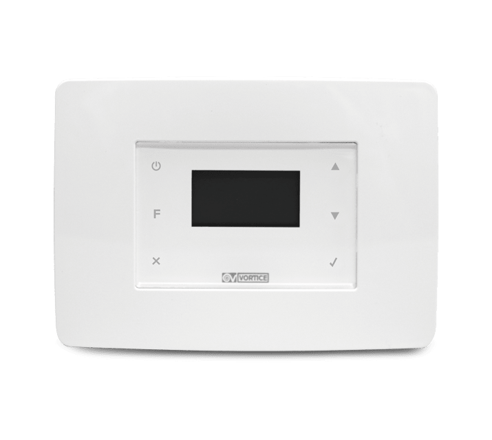 VORTICE - CB LCD R gruppo comandi remoto con pannello lcd a connessione filare per installazione ad incasso in scatola cod. 22732.