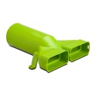 VORTICE - WDG-PBH 125-35: plenum a parete 180° per bocchette circolari 125 mm in-line, immissione o estrazione aria, cappuccio antipolvere, tappo removibile.