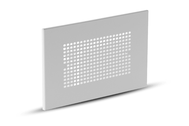 VORTICE - WDPE-BF 366X140 bocchetta ad alta induzione con frontale forellinato in acciaio zincato verniciato a polveri bianco per mandata ed estrazione.