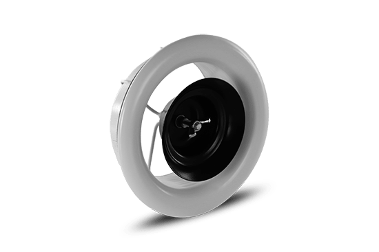VORTICE - AV plus bd 125 bocchetta in acciaio per soffitti e condotti regola la portata d'aria con nucleo rotativo compatibile con maschera estetica.
