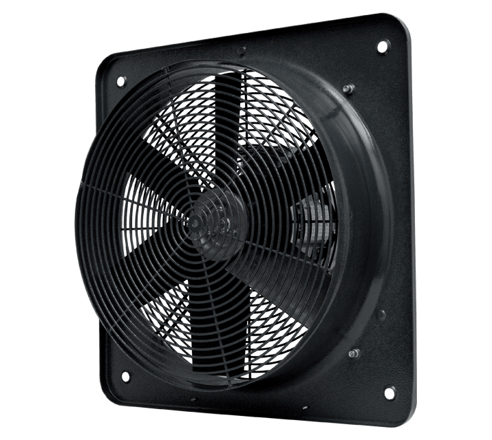 VORTICE - E 404 M ATEX II 2G/D H T3/125C X GB/DB, diametro 400 mm, telaio con boccaglio e retina in lamiera d'acciaio, verniciata con fondo epossidico.