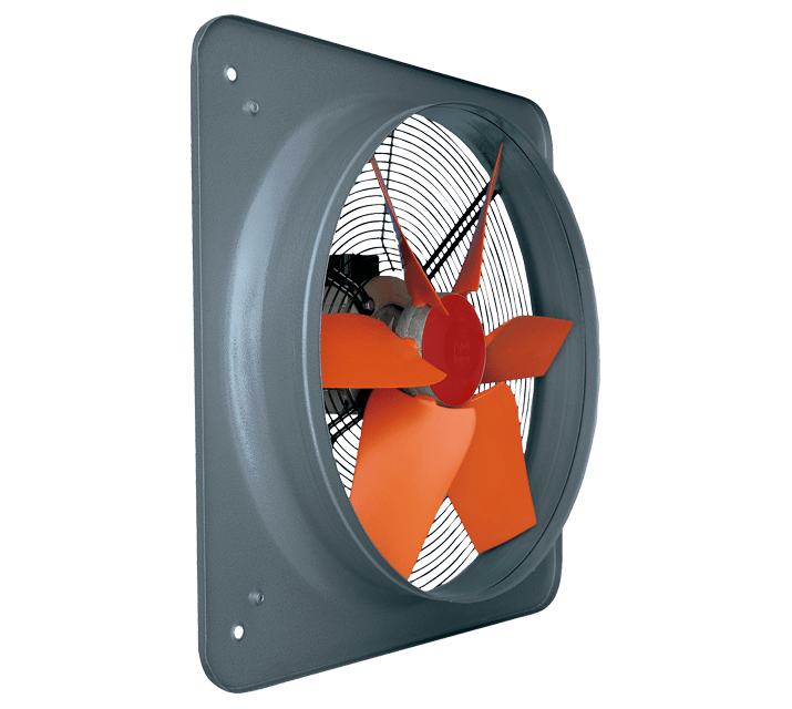 VORTICE - MP 304 T: aspiratori elicoidali media pressione, diametro 300 mm, acciaio verniciato, motore AC trifase, portata 2200 m3/h, girante 6 pale.