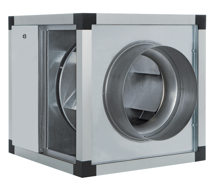 VORTICE - Vort QBK-SAL KC T 500: casse ventilanti per estrazione aria calda, umida e inquinata, struttura in alluminio e lamiera, motore AC, max 120°C.