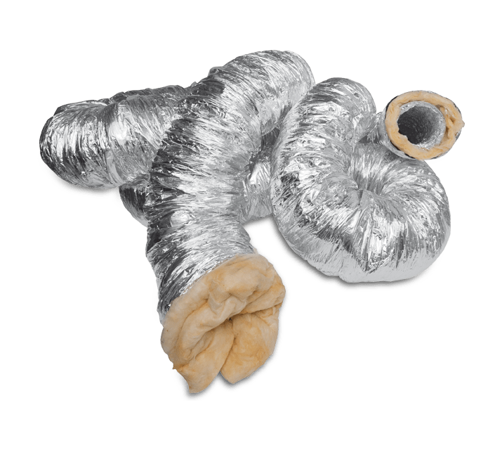 VORTICE - Tubo isolato in alluminio, Ø 202, 10 metri, flessibile, isolamento in lana di vetro, sezione circolare.